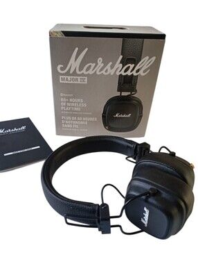 Marshall Major IV On-Ear Bluetooth Black Headphone, 80+ Hours Wireless Playtime